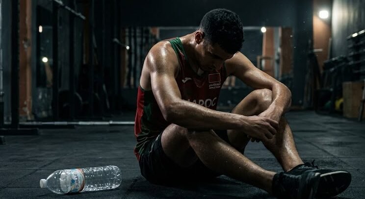 athlète fatigué épuisé salle sport avant BetaMiel