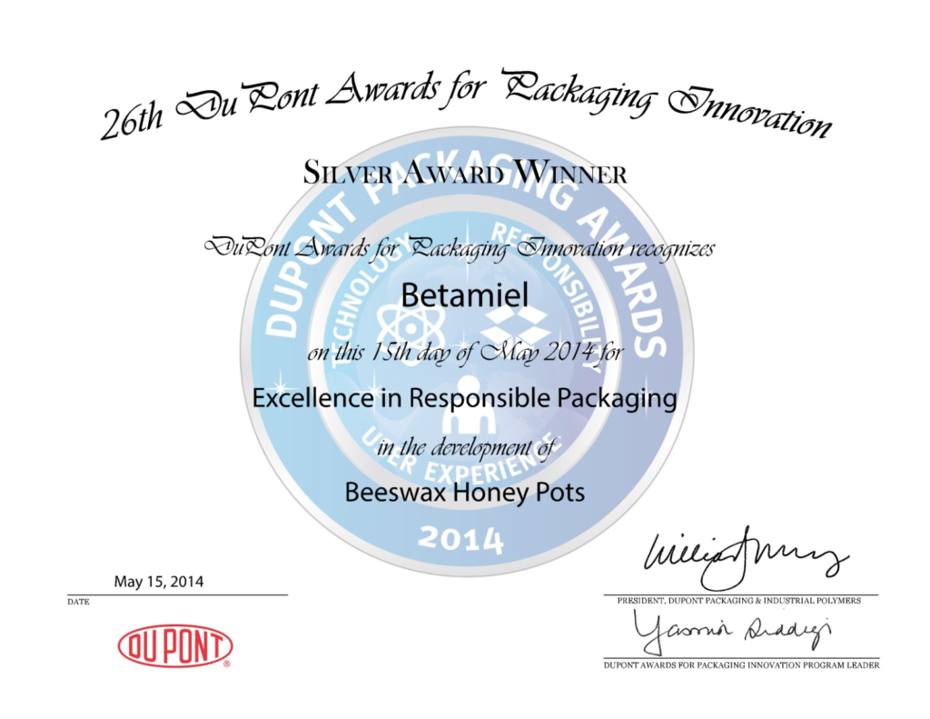 le certificat du packaging silveraward
